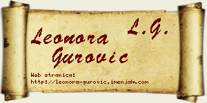 Leonora Gurović vizit kartica